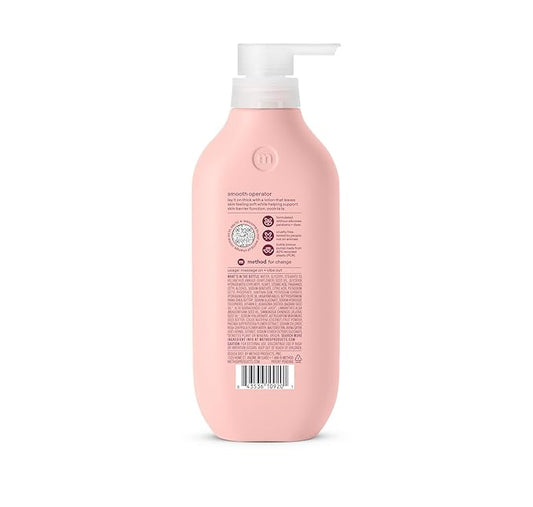 Method Body Lotion, Pure Peace, Rose Water, Peonies + Pink Sea Salt notes, 24 Hours of Moisture, 14 oz