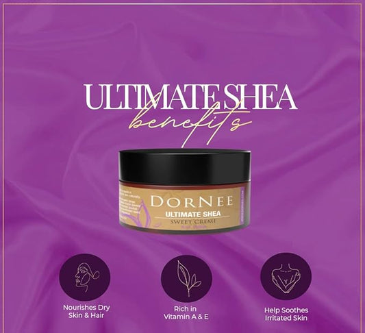 DorNee’ Ultimate Shea Butter Almond Scented, Natural Moisturizing, Ultra Rich, Fragrant, Shea & Jojoba Oil Blend (8 oz)