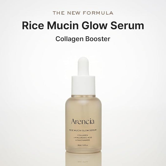 Rice Mucin Glow Serum, Collagen + Hyaluronic Acid & Niacinamide, 1.01 fl oz