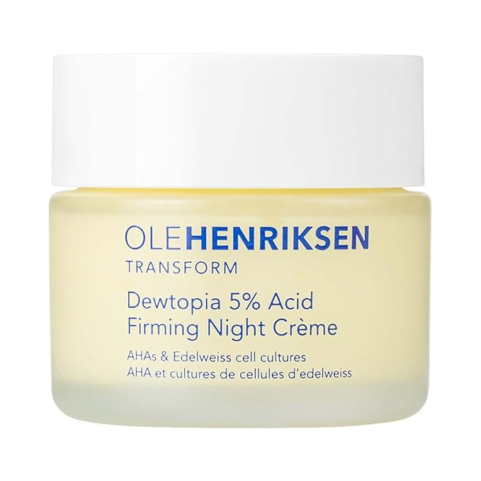 Ole Henriksen Dewtopia Firming Night Cream with AHA and Edelweiss Full Size 50ml 1.7 Fluid Ounces