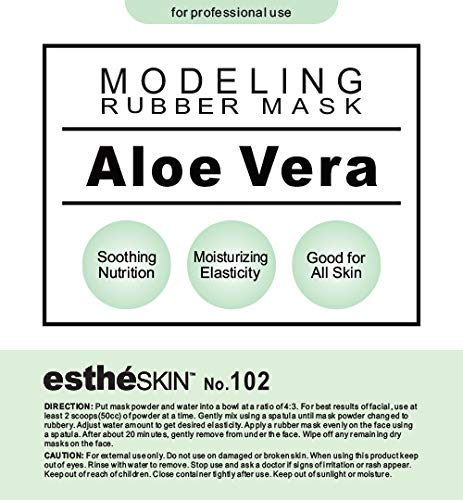 No.102 Aloe Vera Peel Off Type Modeling Rubber Mask Powder for Facial Skin Care Treatment, 35oz
