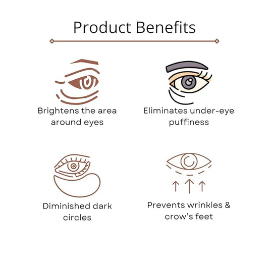 Omorfee 100% Organic Regenerative Caffeine Eye Cream, Eye Serum for Dark Circles, Puffiness, Bags Under Eye, Eye Brightening Cream, Repair Fine Lines, Wrinkles & Aging, for All Skin Types 1.76 Oz.