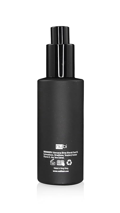 Nubi Marula Anti Frizz Serum - Smoothing Serum for Dry Hair Repair and Shine with Vitamin E, Aloe Vera - 2 Fl Oz