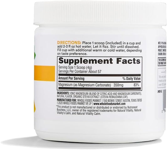 365 by Whole Foods Market, Magnesium Fizz Lemon, 8 Ounce (Pack of 2)