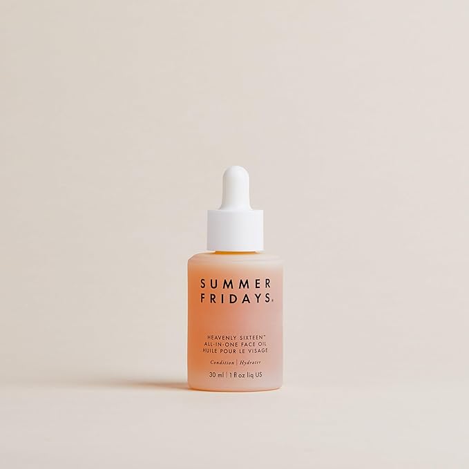 Summer Fridays Heavenly Sixteen Face Oil - All-In-One Hydrating Face Oil for Dry Skin - Made with a Restorative Blend of 16 Non-Comedogenic Oils to Help Condition and Plump Skin (1 Fl Oz)