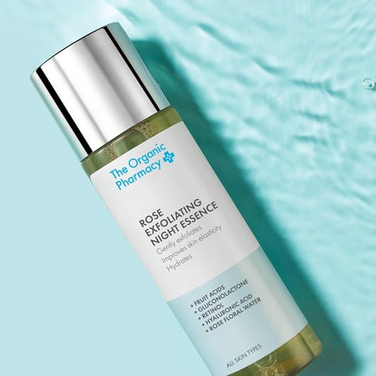 The Organic Pharmacy Rose Exfoliating Night Essence, Retinol and Hyaluronic Acid Formula, All Skin Types