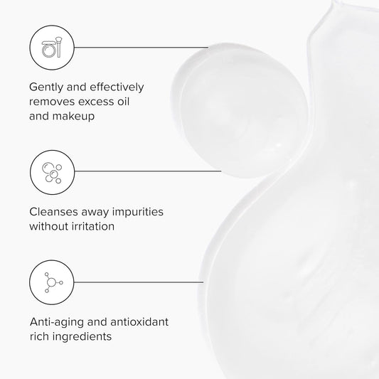 DRMTLGY Essential Facial Cleanser - Gentle Face Cleanser and Face Wash for Women and Men with Anti-Aging Peptides & Hyaluronic Acid. 6.9 fl oz, 2 Pack