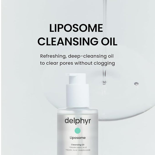 Liposome Daily Cleansing Oil, Gentle Makeup & Blackhead Remover for Sensitive Skin with Centella Asiatica TECA, Korean Skincare for Trouble Care (6.76 fl. oz., 200ml)