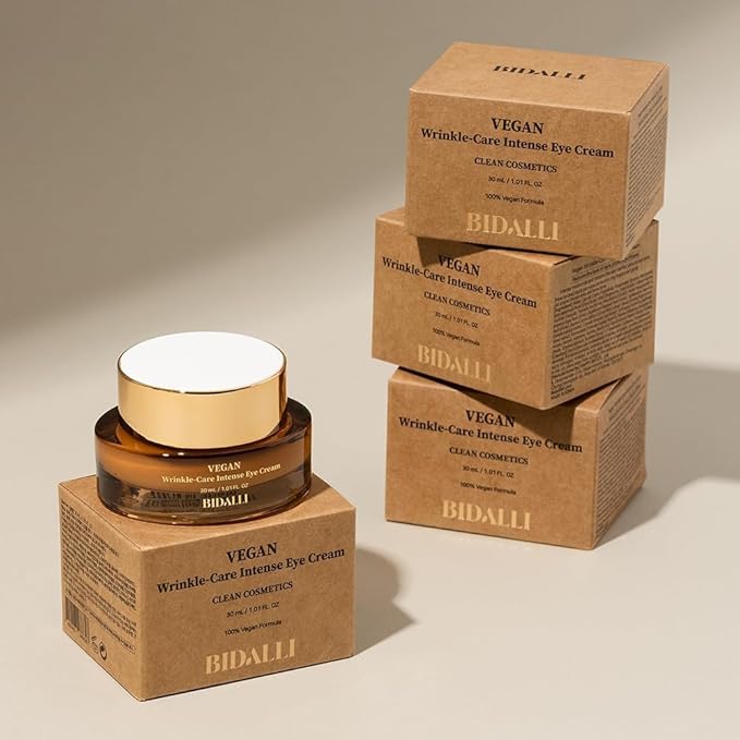 Vegan Wrinkle Care Intense Eye Cream for Anti-Aging Care, Dark Circle, Elasticity, Hydration - Korean Skin Care - 100% Vegan, Clean & Cruelty-Free & Clean Beauty (30ml / 1.01Fl. Oz)