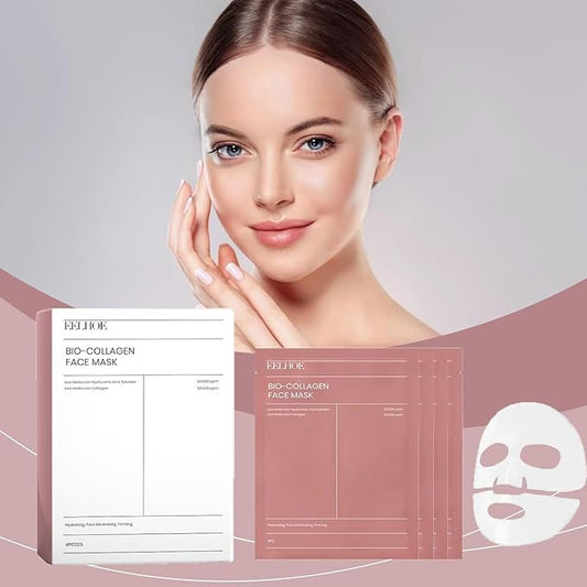BIO COLLAGEN-Hydrating Bio Collagen Face Mask for Deep Pore Care and Skin Firming – Korean Skincare Sheet Mask Glow Youthful.