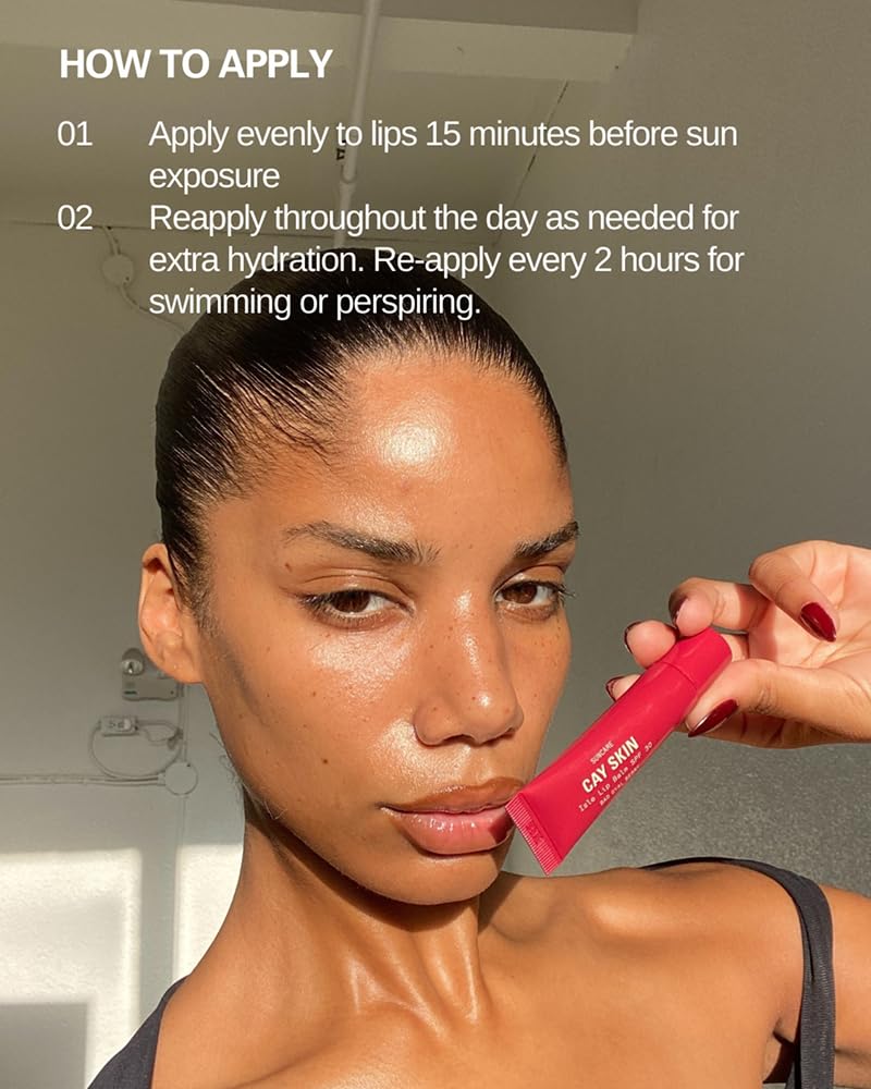 Cay Skin Isle Lip Balm SPF 30 – High Shine, Hydrating + Sheer Lip Gloss in Vanilla Brown Sugar Flavor – Formulated with Natural Ingredients for All Skin Tones – Coral, 0.35 oz