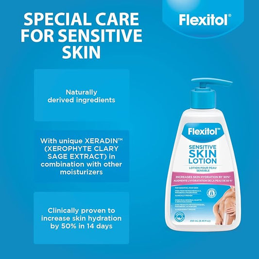 Flexitol Sensitive Skin Lotion, 250 ml, 8.45 Oz