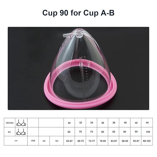 Elitzia Accessories Cup 70 80 90 105 120 One Pair Breast Enlargement Vacuum Pump Cups Shape Breast Lifting Machine Digital Breast Beauty Salon Spa Equipment Professional Beauty Instrument