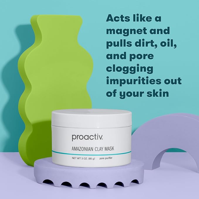 Proactiv Amazonian Clay Mask, Creamy, Natural Cleansing Skin Care Face Mask with Minerals, Vitamins and Antioxidants, Moisturizing for Acne, Gray, Cucumber, 3 Fl Oz