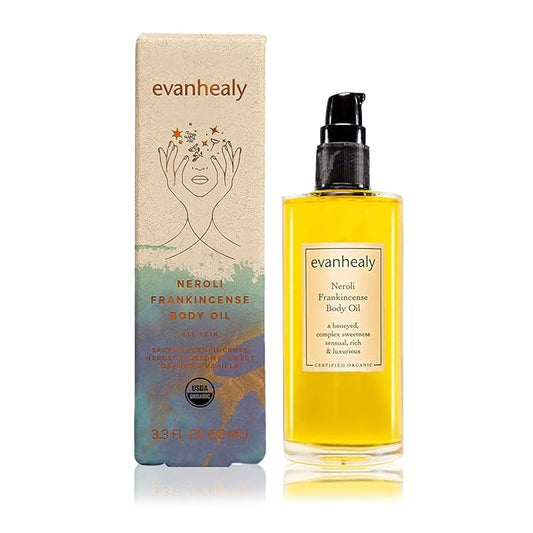 evanhealy Neroli Frankincense Body Oil | Organic Body Care with Silky Blend of Plant Oils to Soften & Moisturize All Skin | Frankincense Oil for Face