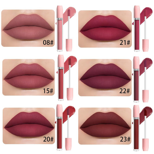BINGBRUSH Super Matte Longwear No-Budge Stay On Smudge Proof Liquid Lipstick Long Lasting Makeup for Women,Highly Pigmented Color and Instant Shine, Cheeky, Soft Matte Lip Cream Lightweight Lipgloss