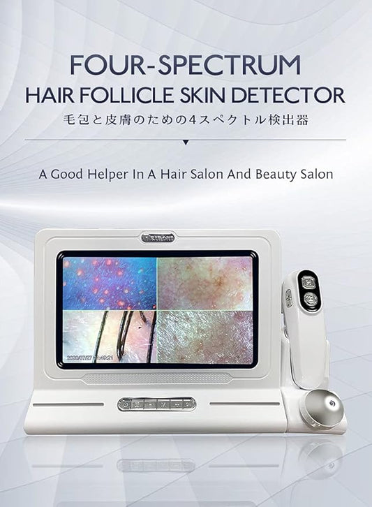 Skin Hair Scalp Detector Hair Follicle Facial Skin Oil Moisture 11 Inch HD LCD Screen Microscope Tester