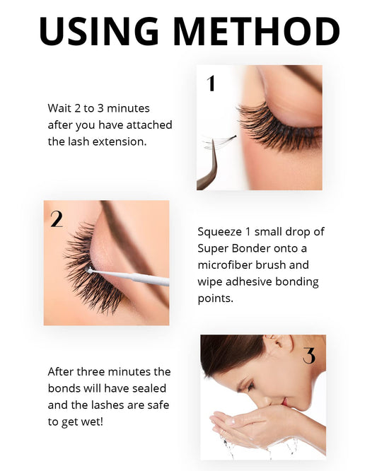 Lash Bonder for Eyelash Extensions, Lash Retention Sealant Eyelash Lash Glue Super Bonder for Lash Extensions Glue Accelerator Cure Solution Lash Extension Lash Super Bonder -15ML