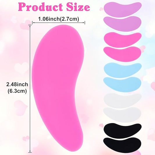 5 Pairs Silicone Under Eye Patches, Reusable Under Eye Mask Pad, Lower Lash Isolation Pads Skin Care Beauty Tool for Reduce Wrinkles and Fine Lines