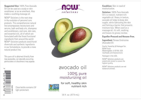 Now Foods Avocado Oil, 16 Fluid Ounce (2 Pack)
