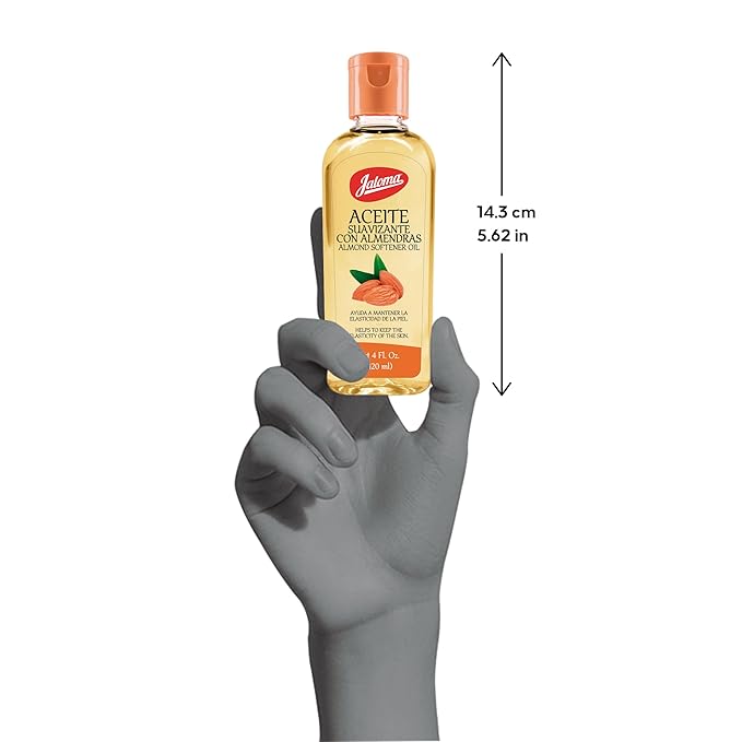 Jaloma Almond Oil, Nourishing Skin Softener for Lasting Elasticity, 4 FL Oz Bottle.