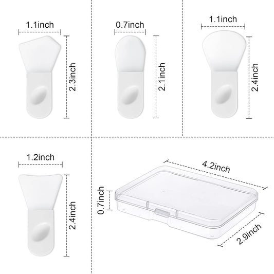 4PCS Face Mask Applicator Brushes, Philbinden Soft Silicone Face Mask Brush Portable Makeup Spatula for Cosmetic Mask, Mud, Clay Mask, Eye Mask, Body Lotion