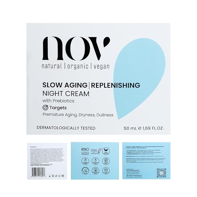 Slow Aging Replenishing Night Cream - Face Moisturizer with Rose Hip Oil - Moisturizer Face Cream to Reduce Fine Lines and Aging Spots - 1.69 oz