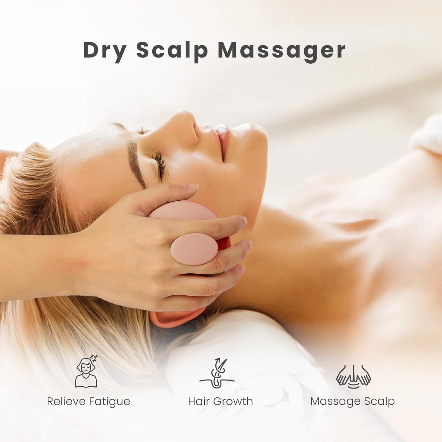 AIMIKE Scalp Massager - Silicone Shampoo Brush for Hair, Dandruff Removal & Hair Growth Stimulator - Exfoliator for Dry & Wet Scalp