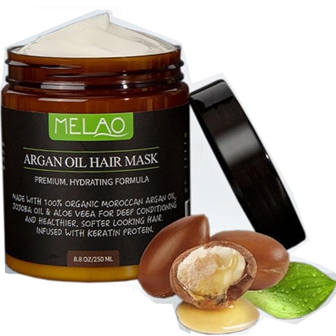 Hair Treatment Deep Repair Conditioning Argan Oil Hair Mask Essence for Dry Damaged Hair All Hair Types 8.8 oz