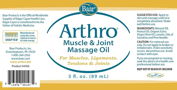 Arthro Muscle & Joint Masssage Oil Roll-On, 3 fl oz