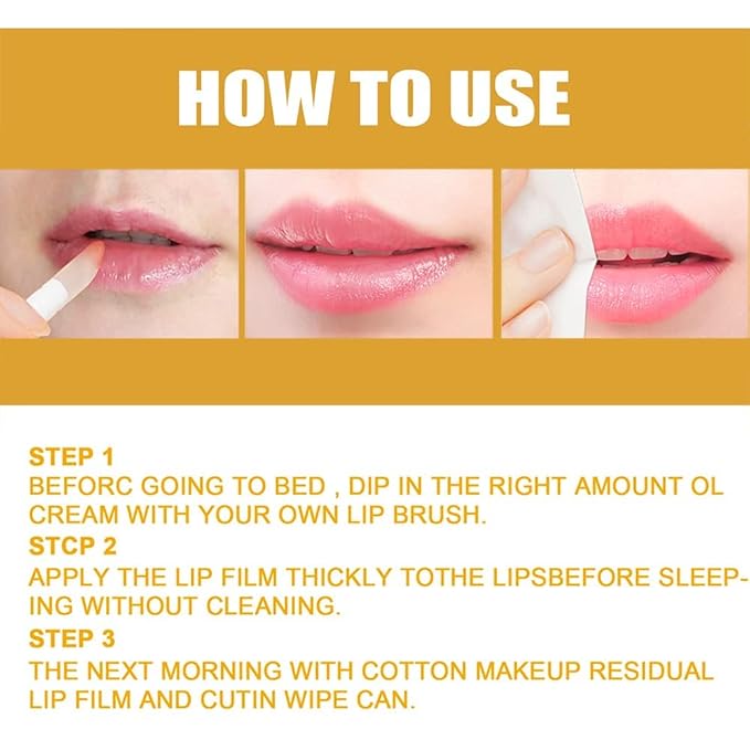 Bee Lip Mask Balm Honey Pot, 2PCS Honey Lip Sleeping Mask Hydrating Prevention Dry and Cracked Lip Scrubs Exfoliator, Overnight Lip Mask Reduces Lip Lines