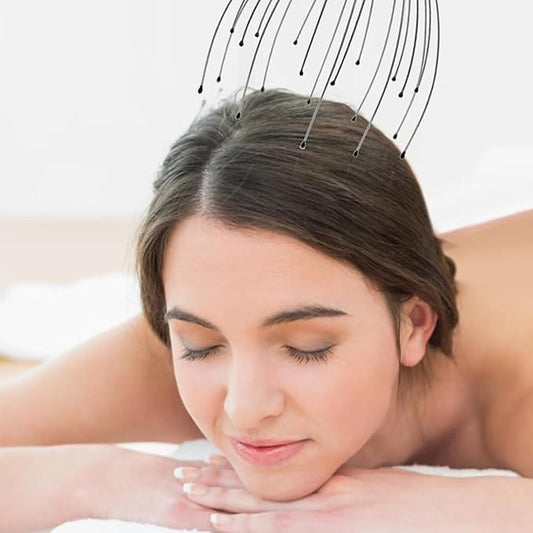 Head Massager Scratcher Scalp Massagers Handheld Scalp Massager Head Massagers with Back Scratcher for Men Women Deep Relaxation Stress Relief Hair Growth