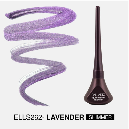 Palladio Liquid Eyeliner, Highly Pigmented and Waterproof Eyeliner, For Intense Eye Definition, Smear-proof Eyeliner Liquid, Includes Easy Grip Wand and Felt Tip Eyeliner Applicator, Lavender