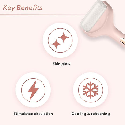 Zoe Ayla Face and Body Ice Roller, 1 pc - Skin Tightening and Rejuvenating Face Massager - Soothes Sunburn, Sore Muscles - Puffy Eyes and Redness Relief - Convenient for Whole Body Use