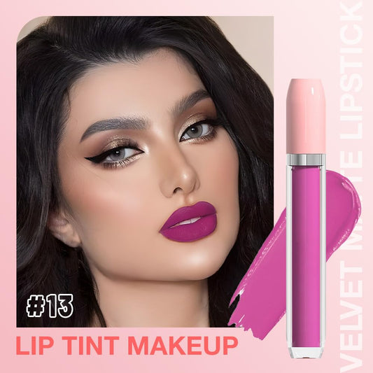 BINGBRUSH Super Matte Longwear No-Budge Stay On Smudge Proof Liquid Lipstick Long Lasting Makeup for Women,Highly Pigmented Color and Instant Shine, Cheeky