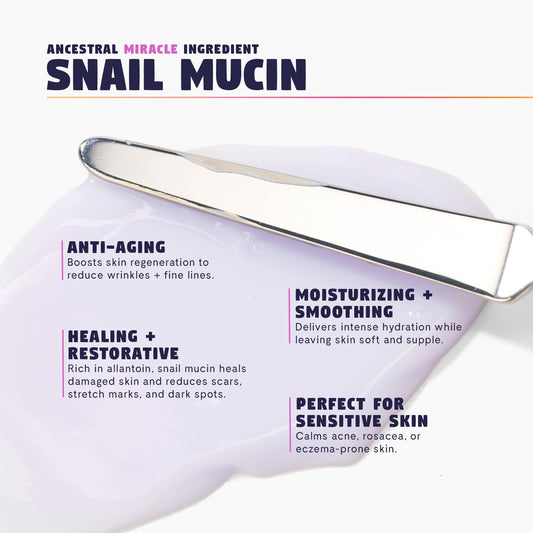 Moon Milk Snail Mucin Moisturizer Gel Cream 3.52 Oz - Blue Light Skin Defense - Korean Snail Mucin Serum Cream that Replenishes Moisture & Leaves Skin Brighter, Plumper, Soothed & Smooth