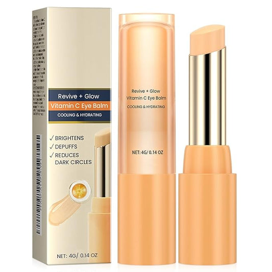 2PCS Revive Glow Vitamin C Eye Balm, Hydrating Eye Cream,Improve Dark Circles,Brightens Skin Tone,Reduces Puffiness