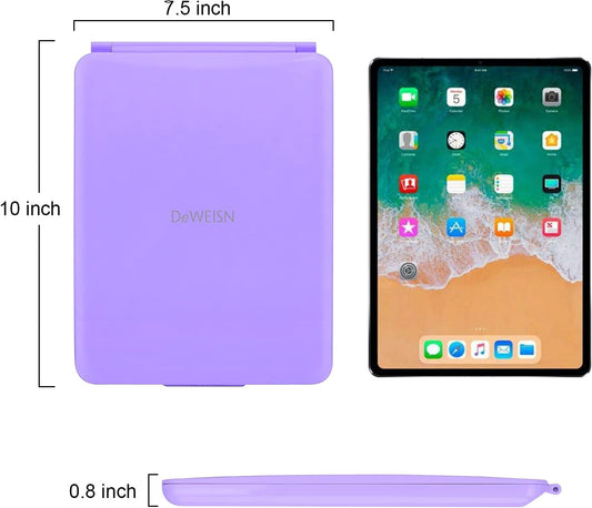 deweisn Folding Lighted Makeup Mirror with 72 LEDs 3 Colors Light Modes USB Rechargable 1800mA Batteries Portable Ultra Thin Compact Vanity Mirror Dimmable Travel Mirror