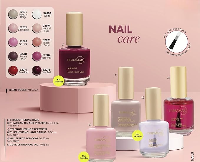 Terramar Cuticle and Nail oil - Nourishing Oil - Hydrates, Strengthens & Softens Cuticles with Vitamin E & Natural Oils - Promotes Healthy Nail Growth