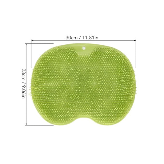 Silicone Foot & Body Scrubber,Non Slip Suction Cup, Body Scrubber,Relaxation Foot Massager Pad for Back Exfoliation, Foot Massage(Green)