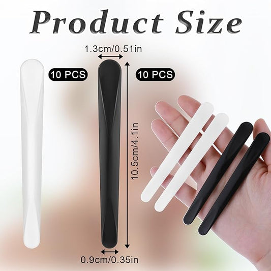 20Pcs Plastic Cosmetic Spatula Plastic Beauty Spoon Reusable Cosmetic Mask Mixing Spoon Spatulas Jelly Mask Spatula Stick Applicator Beauty Facial Tools for DIY Mask Mixing and Sampling