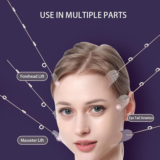 Face Lifting Tape, Face Lift Tape invisible, 80PCS Japanese Face Tape for Wrinkles, Skin Facial Face Neck Tapes for Lifting Sagging Skin with Lifting Rope