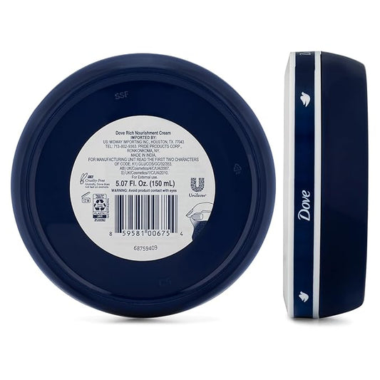 Dove Body Love Rich Nourishment Cream, Face, Hand & Body Lotion for Extremely Dry Skin, Fast-Absorbing 72-Hour Moisturizing Cream with Ceramide Serum, 5.07 Fl Oz (Pack of 12)