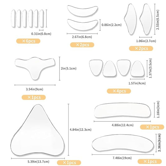 18 pcs Anti Wrinkle Patches, Reusable Forehead Wrinkle Patches Facial Anti Wrinkle Patches for Skin Lines Prevention, Silicone Face Patches for Forehead Wrinkles Treatment for Women