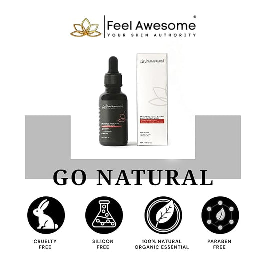 Anti Wrinkle, Anti Blue Ray & Anti Oxidant Serum with Retinol, Niacinamide, Hyaluronic Acid | 3 in One Serum | Hydrates & Smoothens Skin | 1 Fl Oz / 30 ml