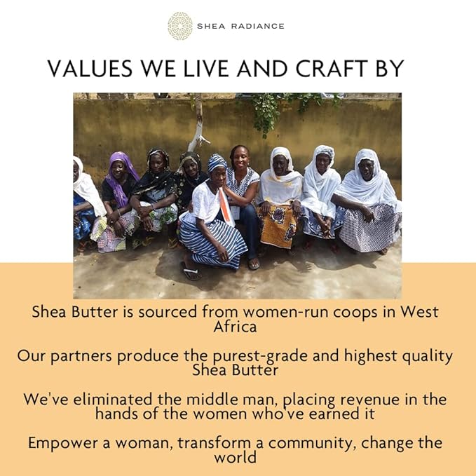 Shea Radiance P.U.R.E Raw Shea Butter | 100% Natural & Unrefined Body Butter | Soothes, Softens, & Increases Collagen | Long Lasting Moisture | Moisturizer for Sensitive Skin | Unscented (14 oz)