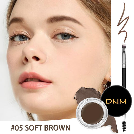 evpct Eyebrow Stencils Kit for Women Shaping, Eyebrow Shaper Makeup Kit, Eye Brow Stencil Shaper Tinting kits for Women, with Eyeliner, Eyebrows Pencil, Pomade, Brush and 10 Stencils, 05# SOFT BROWN