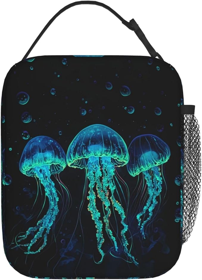 Jellyfish Lunch Bag Insulated Reusable Lunch Box Thermal Cooler Tote For Men Women Work Travel Picnic Hiking
