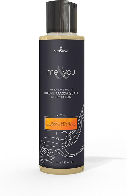 Me & You Massage Oil | Paradise Lemon, Ginger, Orange, Vanilla, & Sugar | 4.2 fl.oz.
