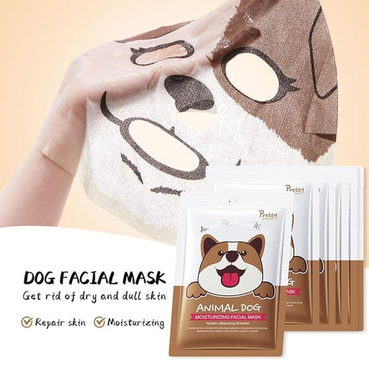 Kaely 6 Pack Animal Character Sheet Masks, Face Masks for Kids Teens Skin Care, Korean Soothe Facial Mask for All Skin Types, Girls Night Skincare Spa Party, Birthday Gifts for Women Men, Set02